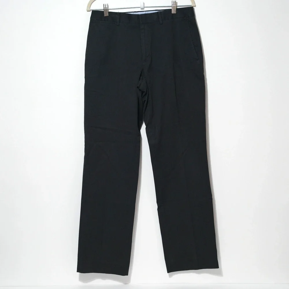 Banana Republic Pants Men 31 x 32 Dark Gray Classic Fit Chino Flat Front Cotton
